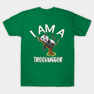 I am a tree hugger funny panda T-Shirt